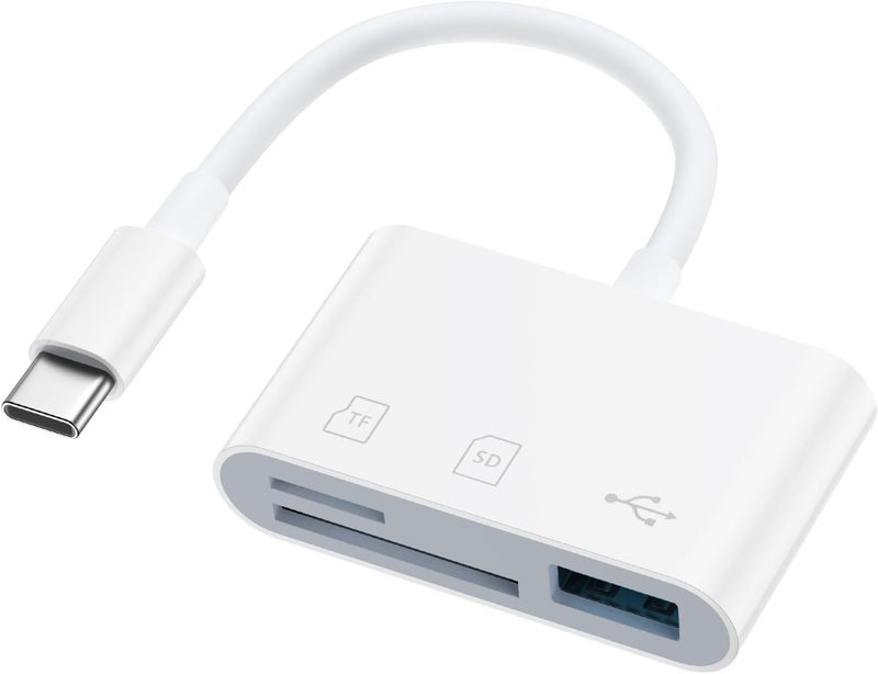 FiveBox USB C Micro SD Card Reader Adapter for iPhone 17 Pro Max Air, 16, 16e, 16 Pro Max, 16 Pro, 16 Plus, 15 Pro Max Plus, Mac, Type C to TF/Micro SD Memory Card Reader Digital Camera Adapter Transfer - Image 1